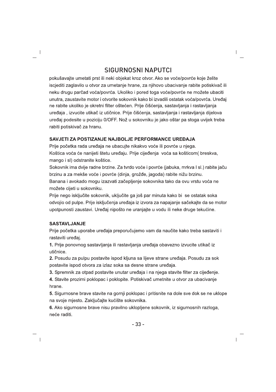 SINBO SJ 3135 User Manual | Page 34 / 48