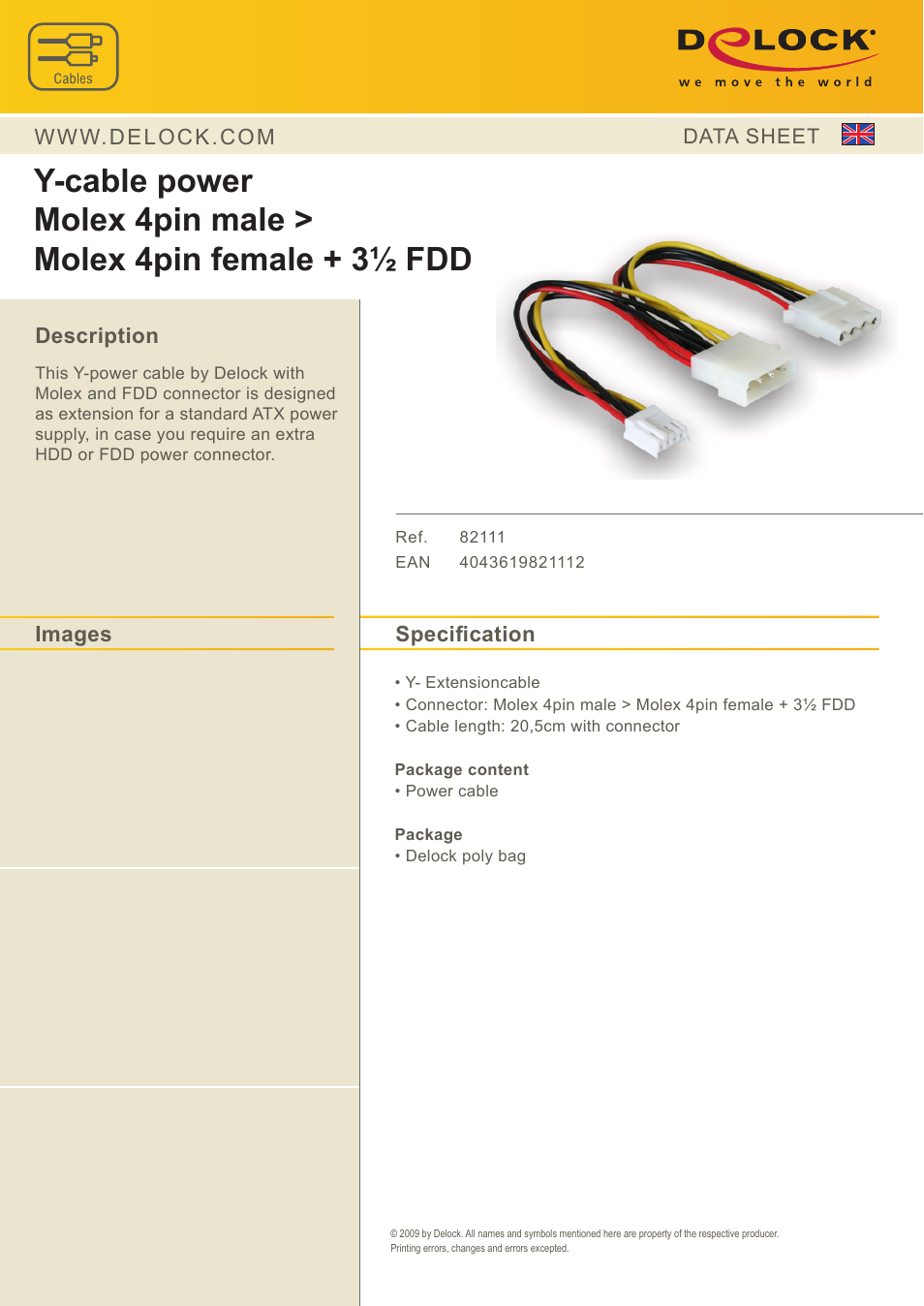 DeLOCK 82111 User Manual | 1 page