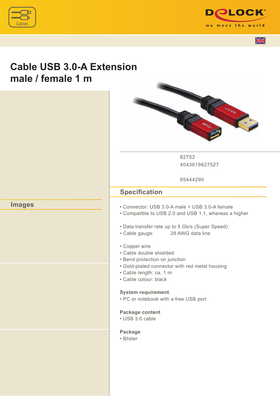 DeLOCK 82752 User Manual | 1 page