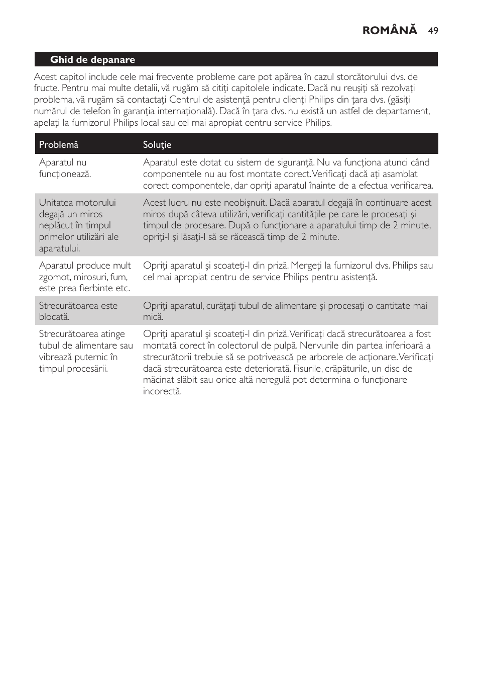 Philips HR1821 User Manual | Page 49 / 72