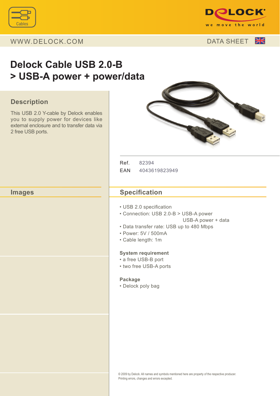 DeLOCK 82394 User Manual | 1 page