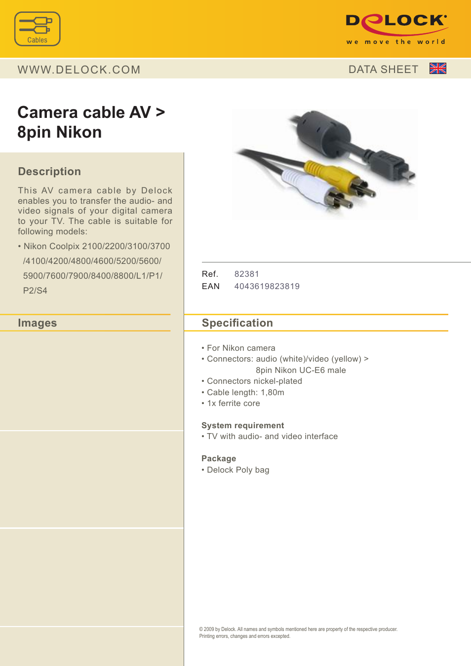 DeLOCK 82381 User Manual | 1 page