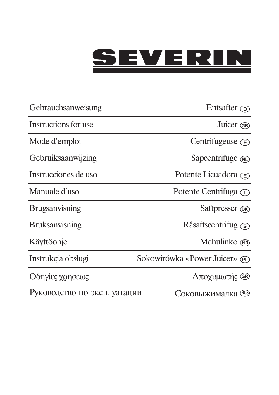 SEVERIN ES 3559 User Manual | 41 pages
