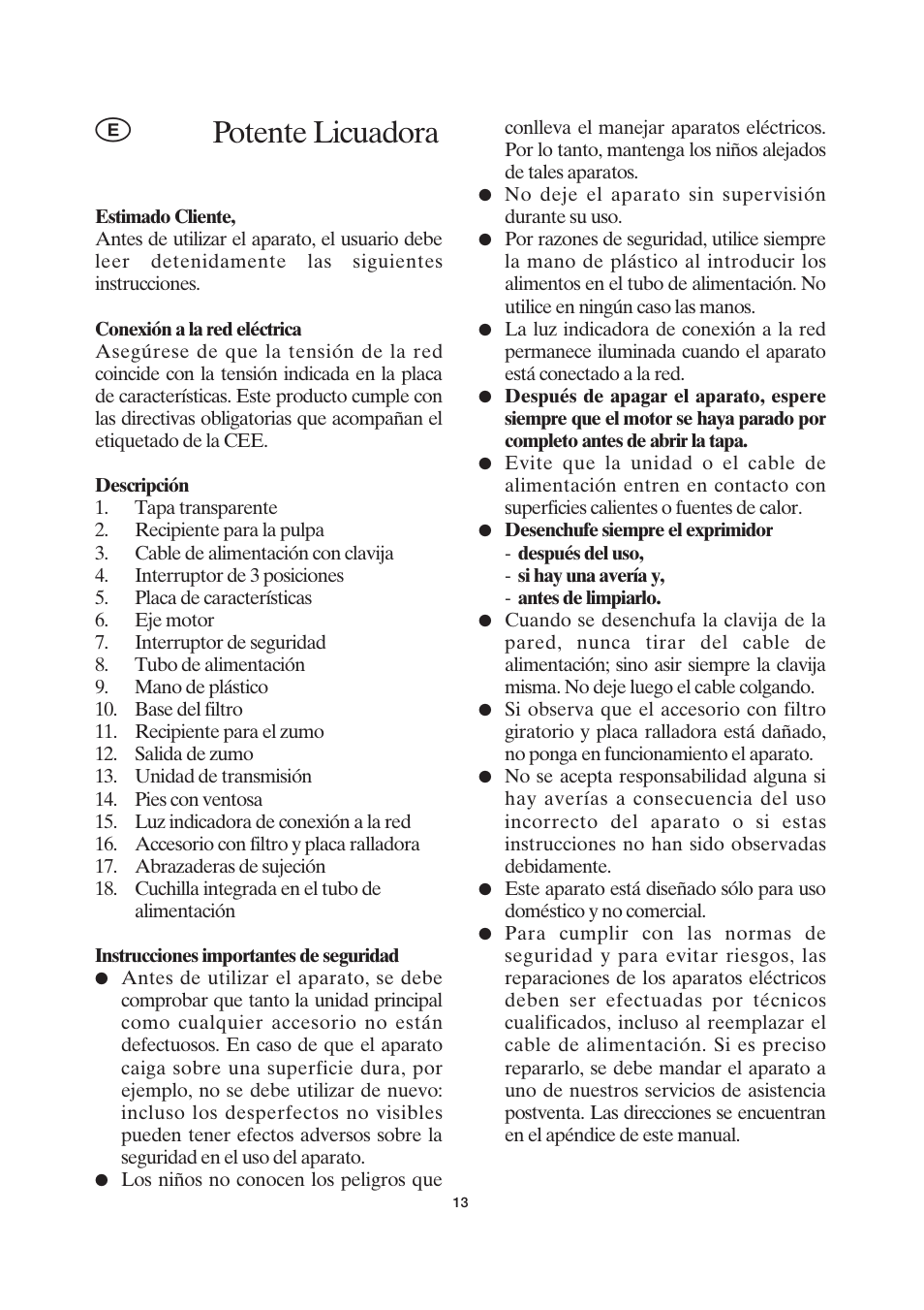 Potente licuadora | SEVERIN ES 3559 User Manual | Page 15 / 41