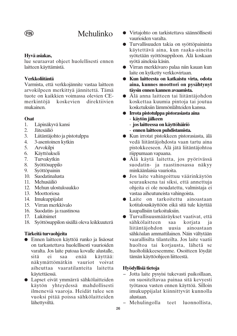 Mehulinko | SEVERIN ES 3559 User Manual | Page 28 / 41