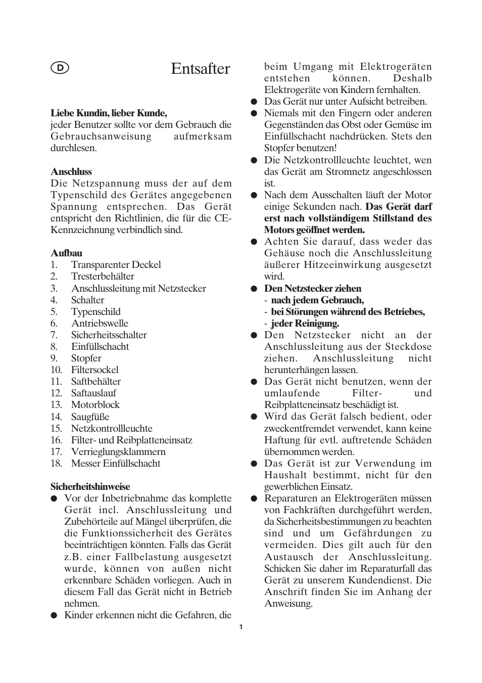 Entsafter | SEVERIN ES 3559 User Manual | Page 3 / 41