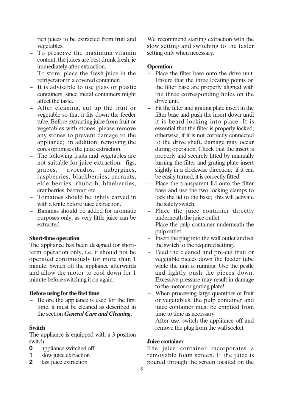 SEVERIN ES 3559 User Manual | Page 7 / 41