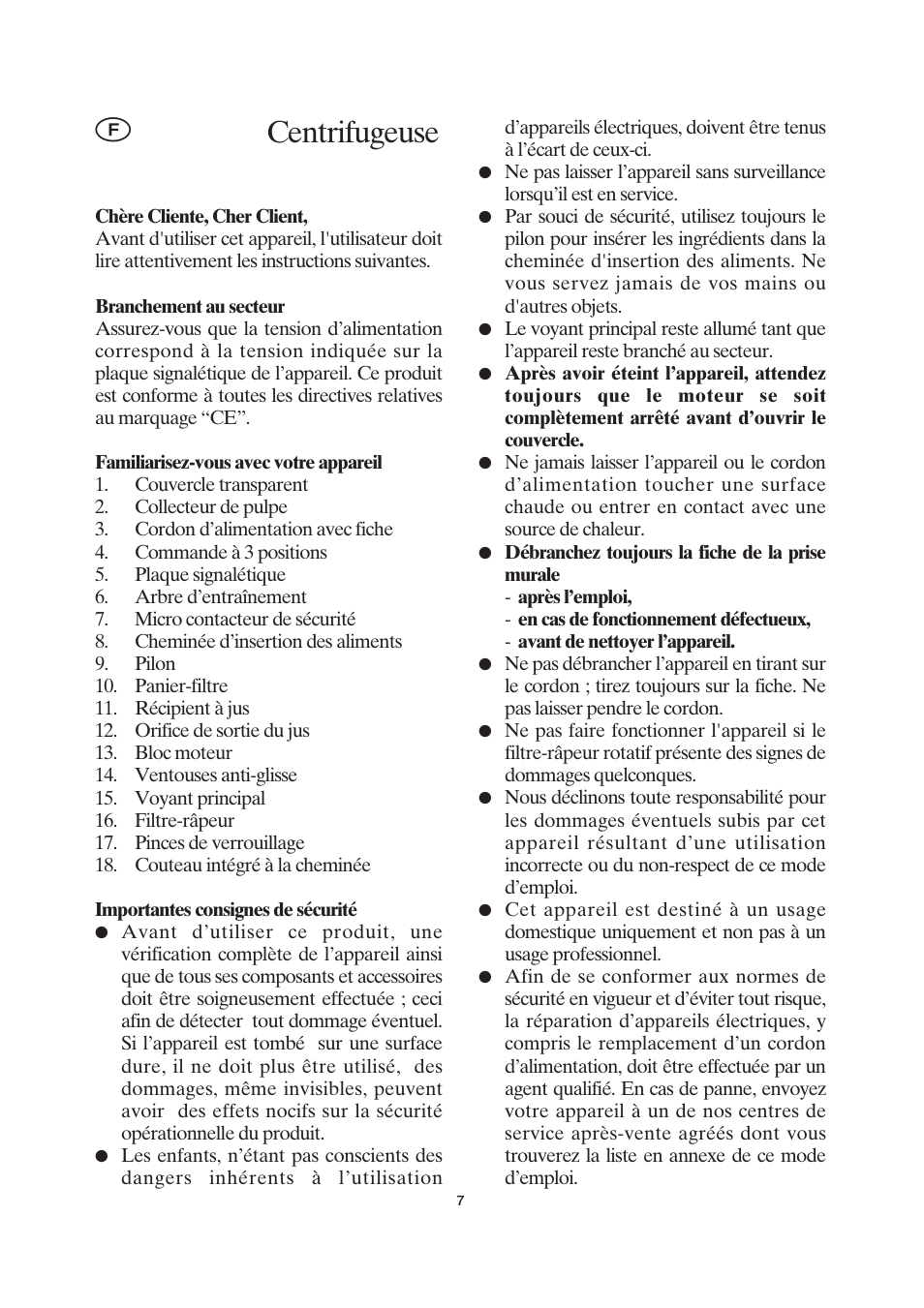 Centrifugeuse | SEVERIN ES 3559 User Manual | Page 9 / 41