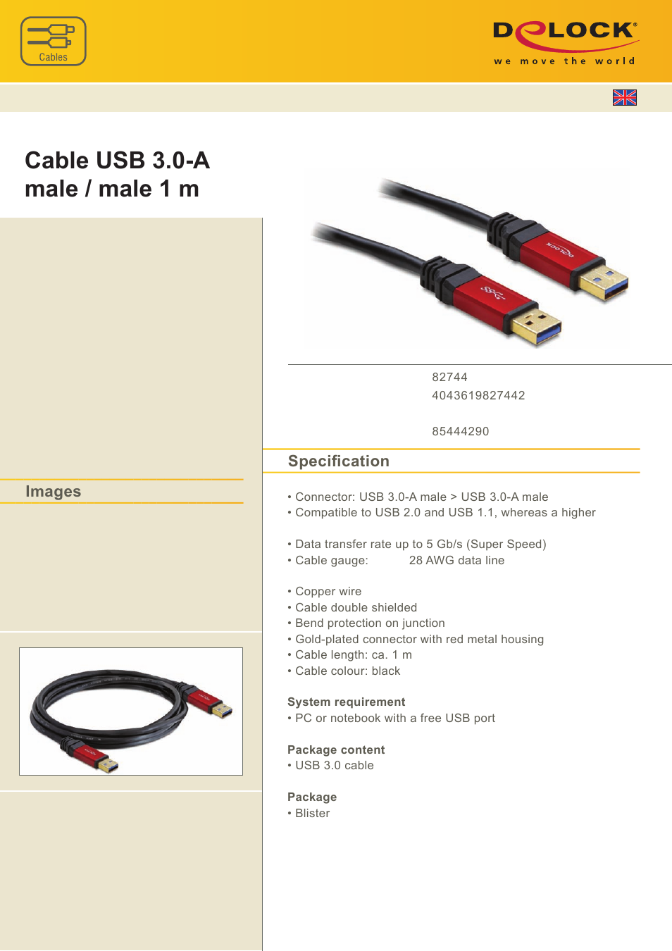 DeLOCK 82744 User Manual | 1 page