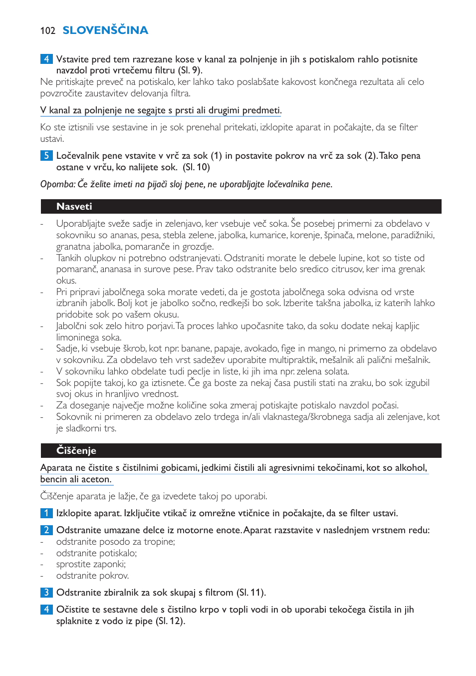 Philips HR1861 User Manual | Page 102 / 124