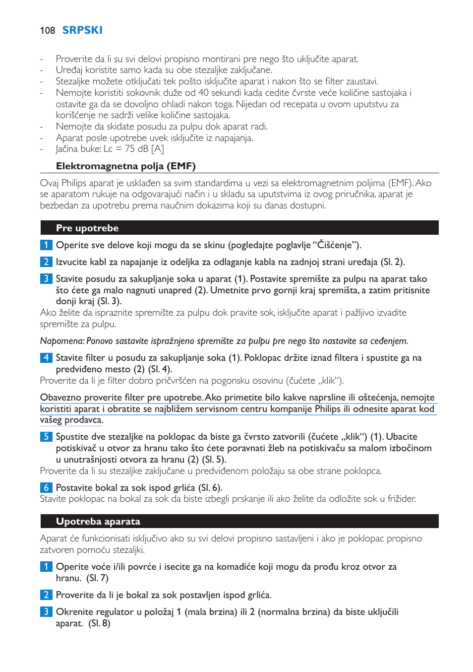 Philips HR1861 User Manual | Page 108 / 124