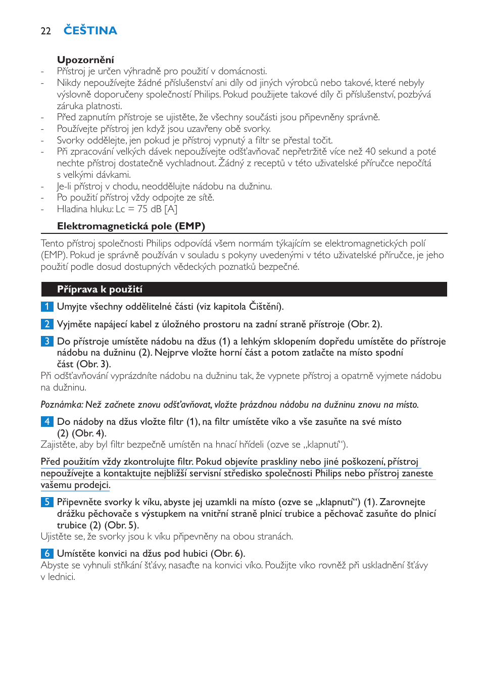 Philips HR1861 User Manual | Page 22 / 124