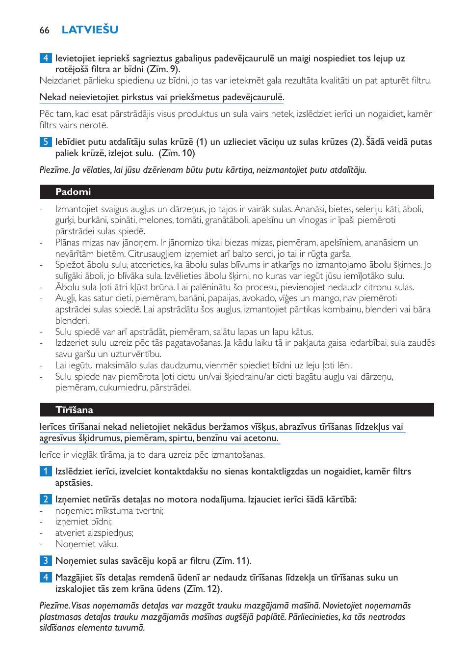 Philips HR1861 User Manual | Page 66 / 124