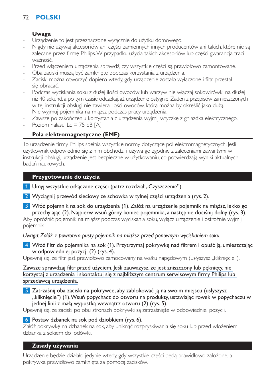 Philips HR1861 User Manual | Page 72 / 124