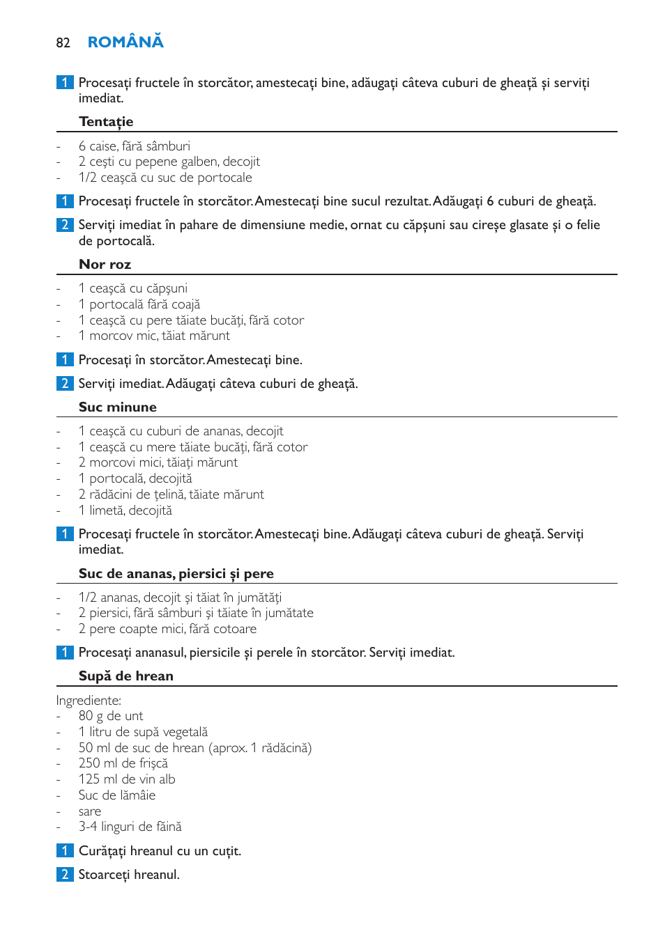 Philips HR1861 User Manual | Page 82 / 124