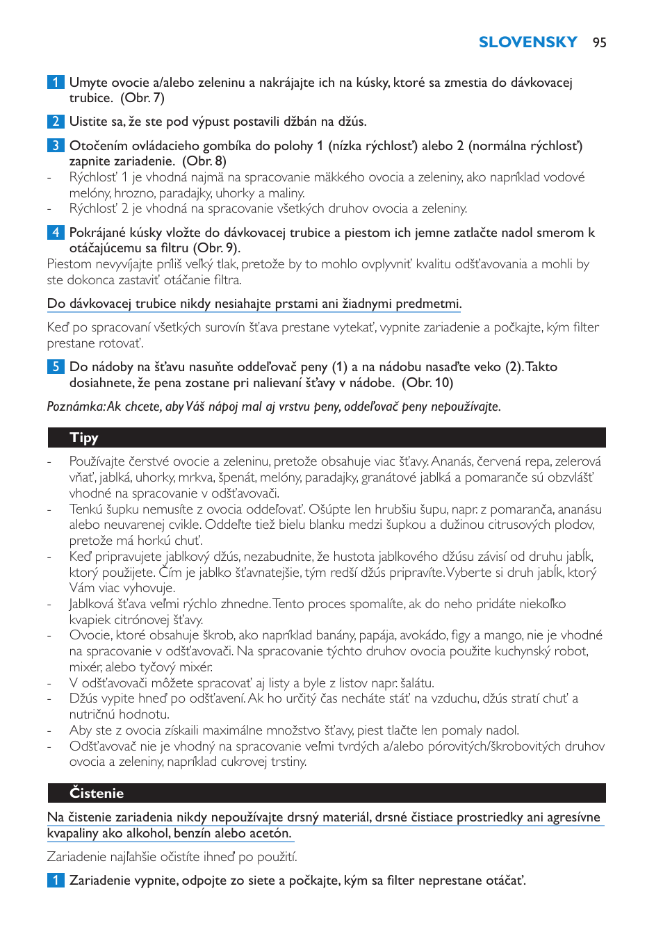 Philips HR1861 User Manual | Page 95 / 124