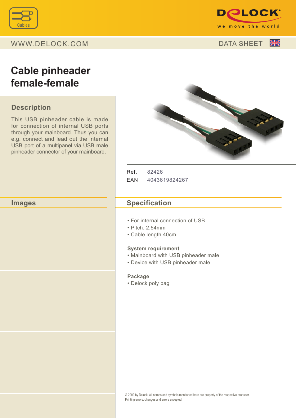 DeLOCK 82426 User Manual | 1 page