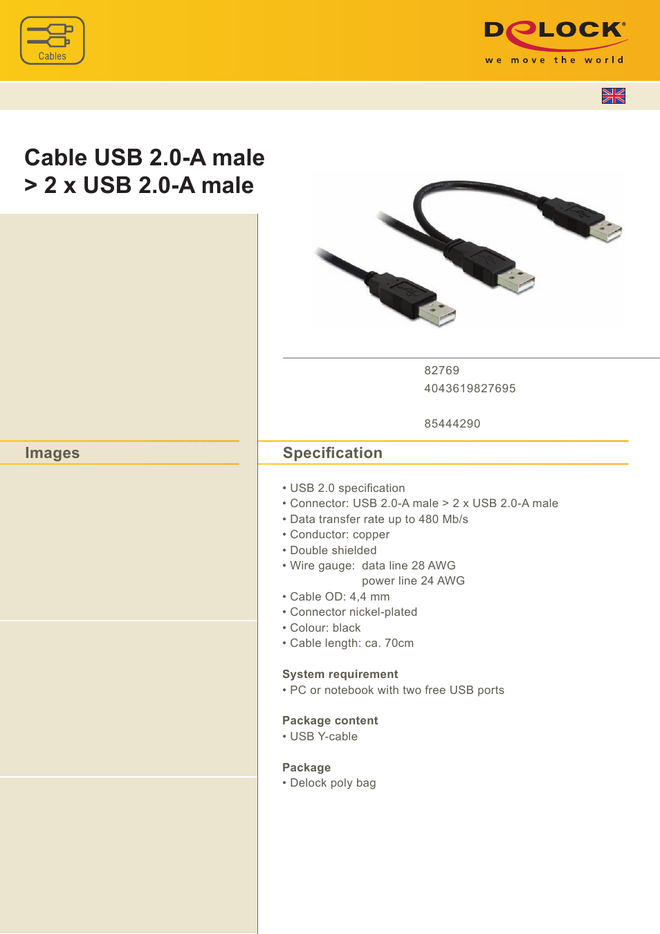 DeLOCK 82769 User Manual | 1 page