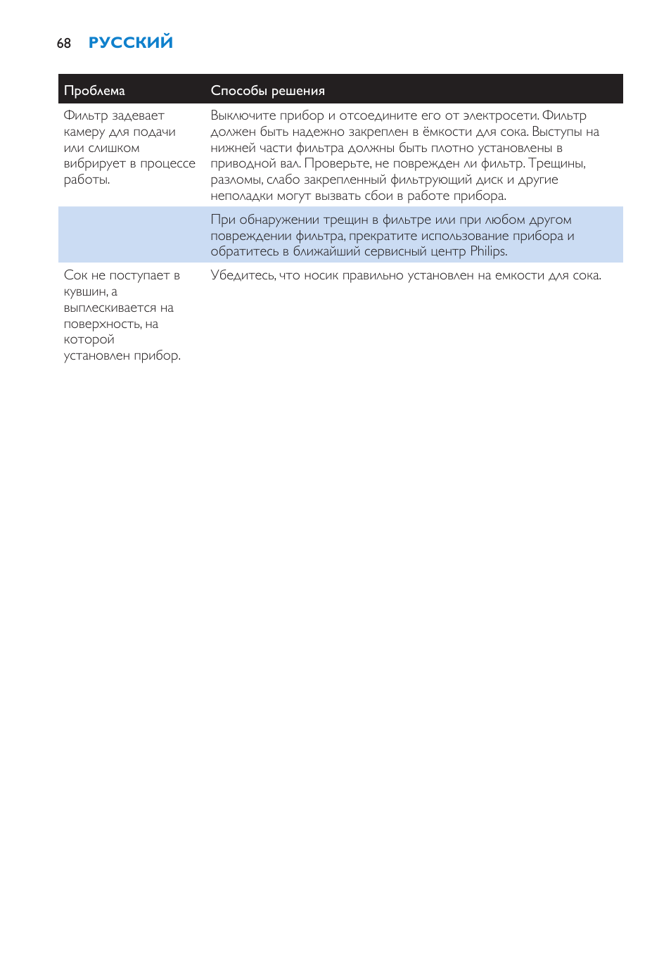 Philips HR1854 User Manual | Page 68 / 92