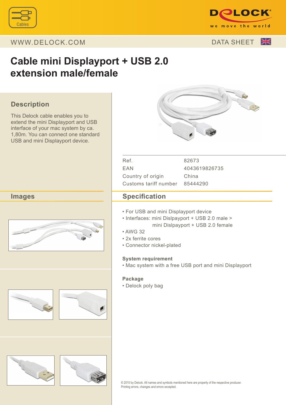 DeLOCK 82673 User Manual | 1 page