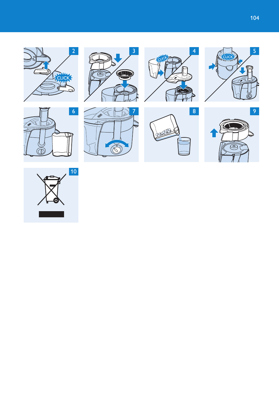 Philips HR1851 User Manual | Page 104 / 106