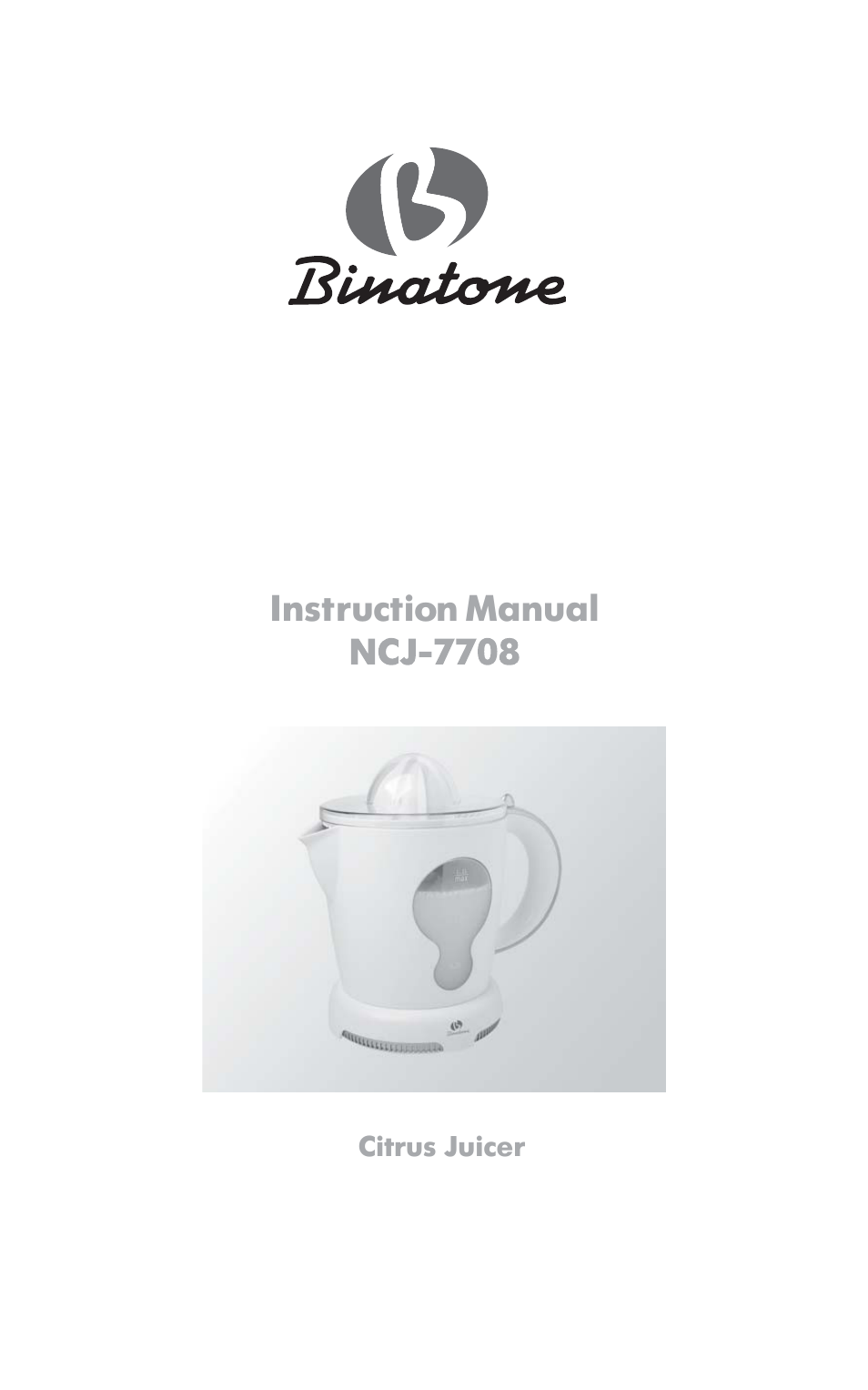 Binatone NCJ-7708 User Manual | 26 pages