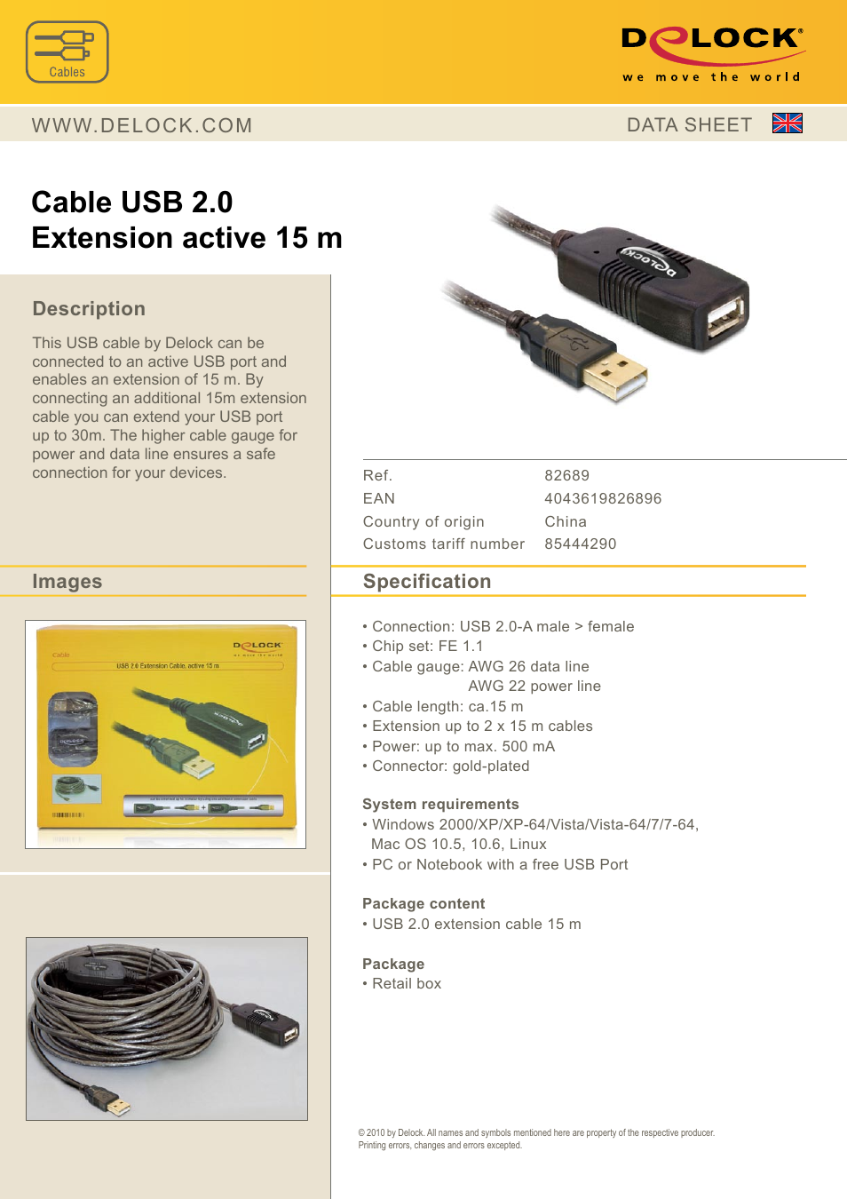 DeLOCK 82689 User Manual | 1 page