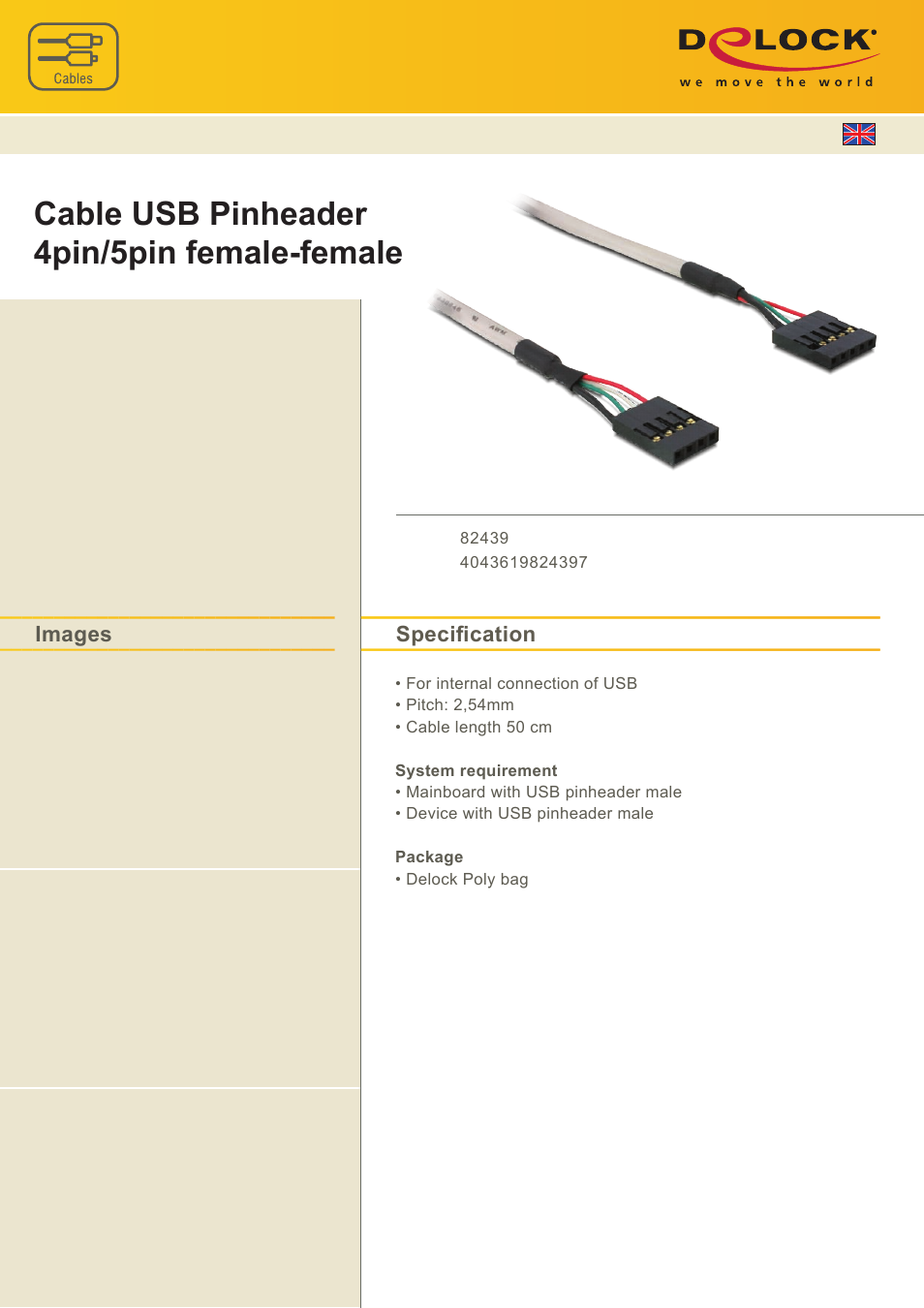 DeLOCK 82439 User Manual | 1 page