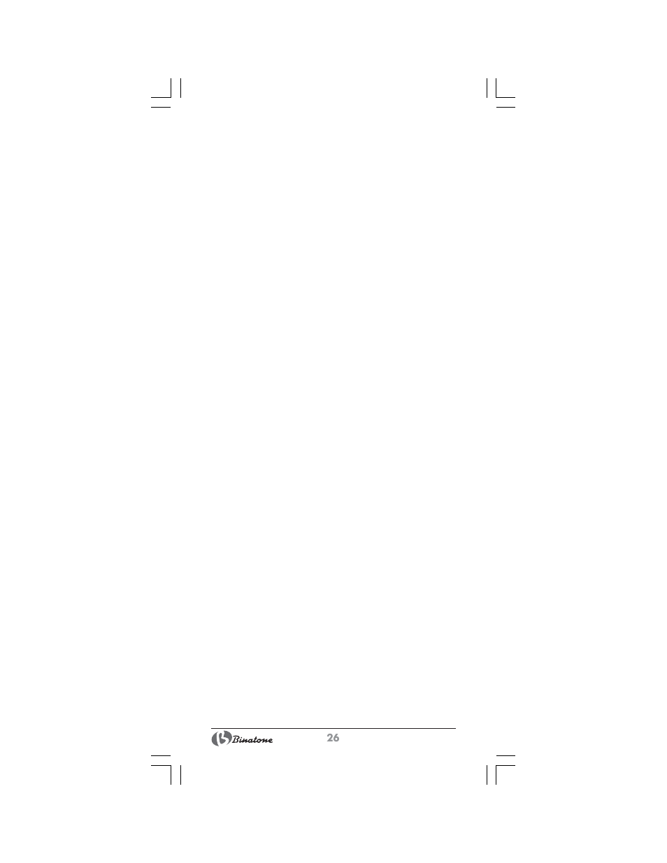 Binatone CJ-200 User Manual | Page 26 / 26