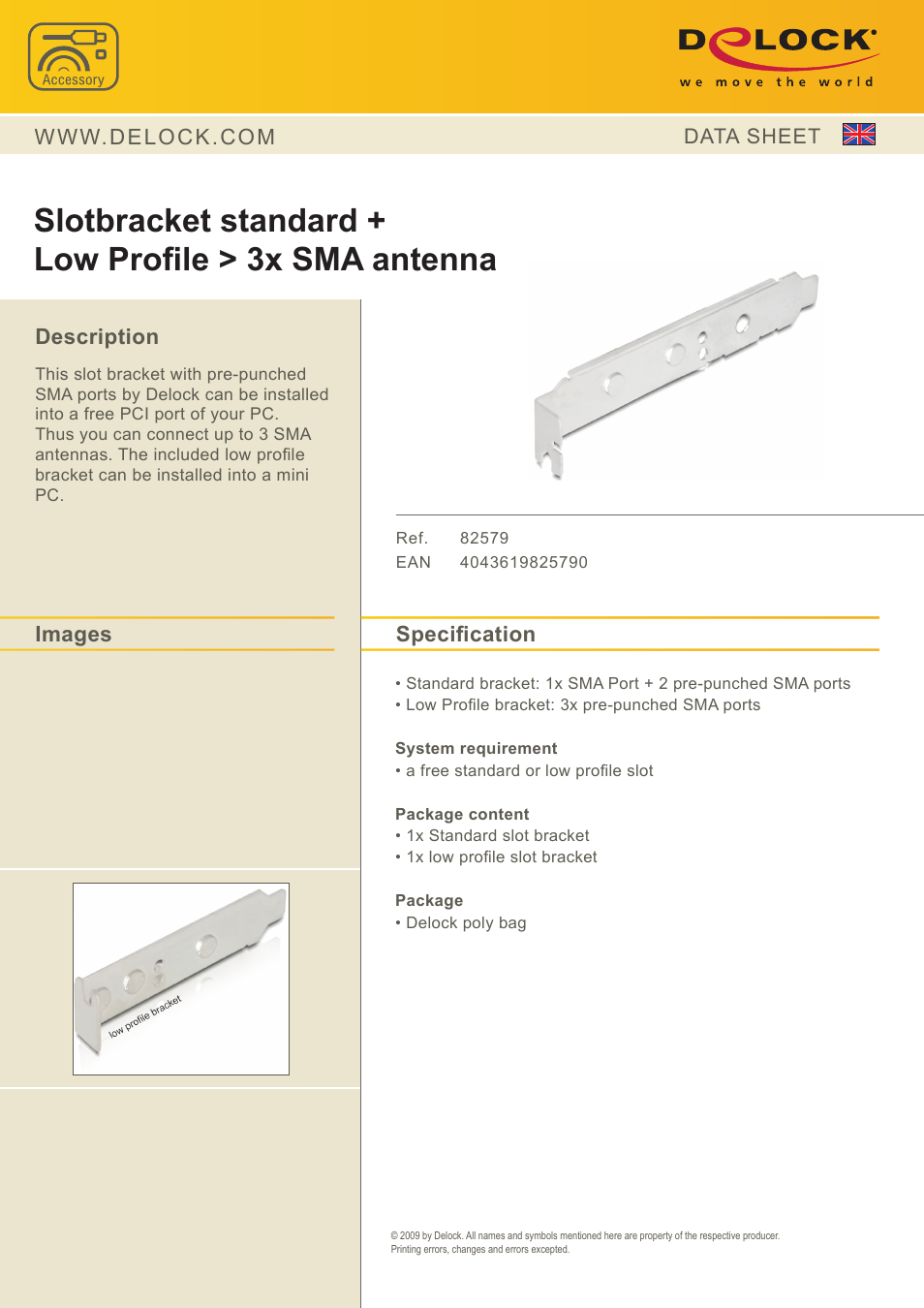 DeLOCK 82579 User Manual | 1 page