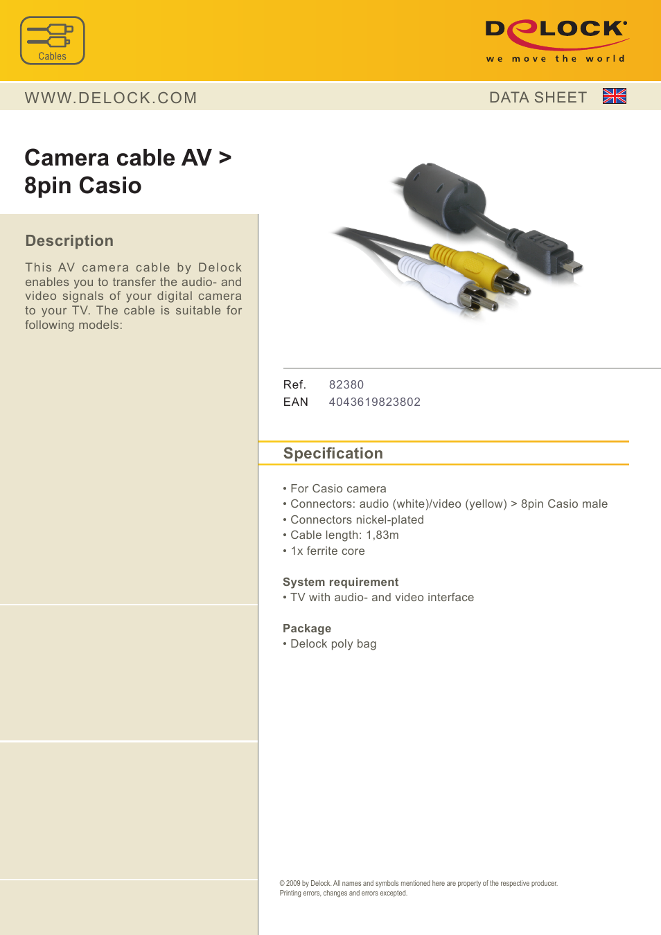 DeLOCK 82380 User Manual | 1 page