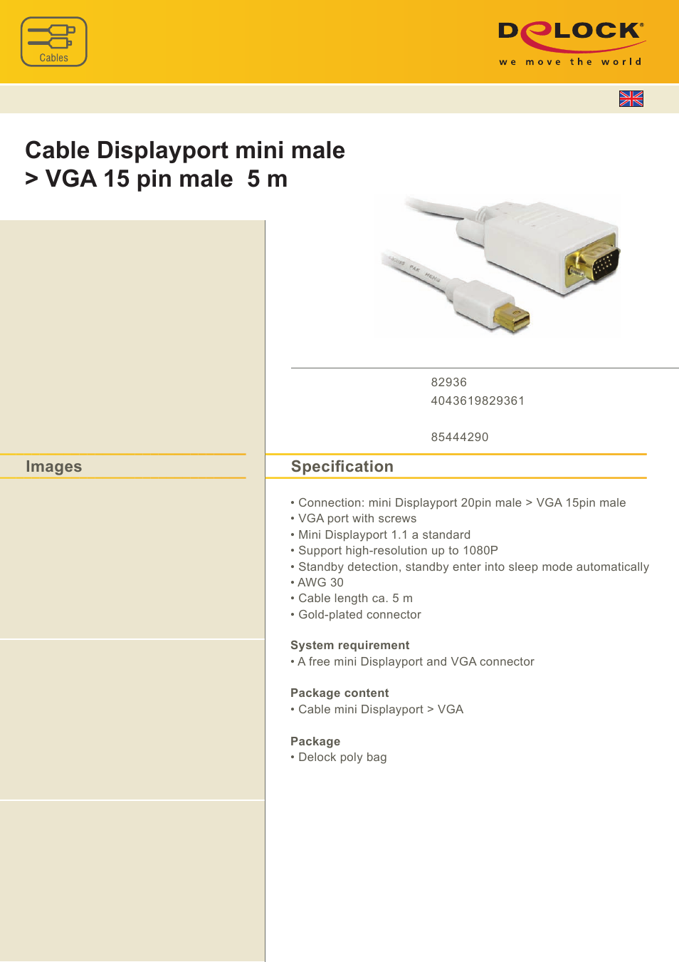 DeLOCK 82936 User Manual | 1 page