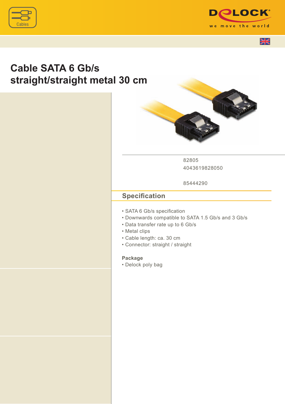 DeLOCK 82805 User Manual | 1 page