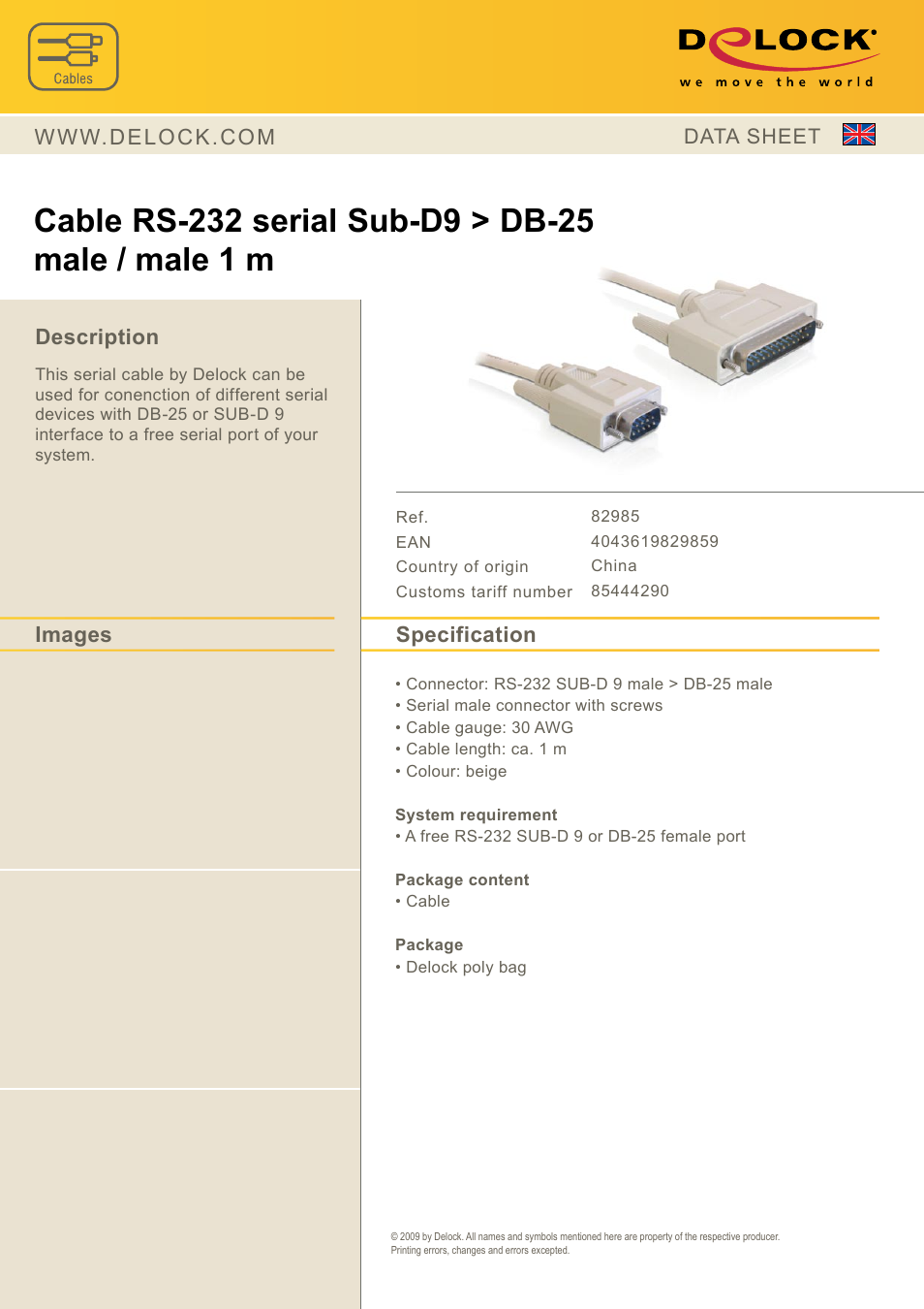 DeLOCK 82985 User Manual | 1 page