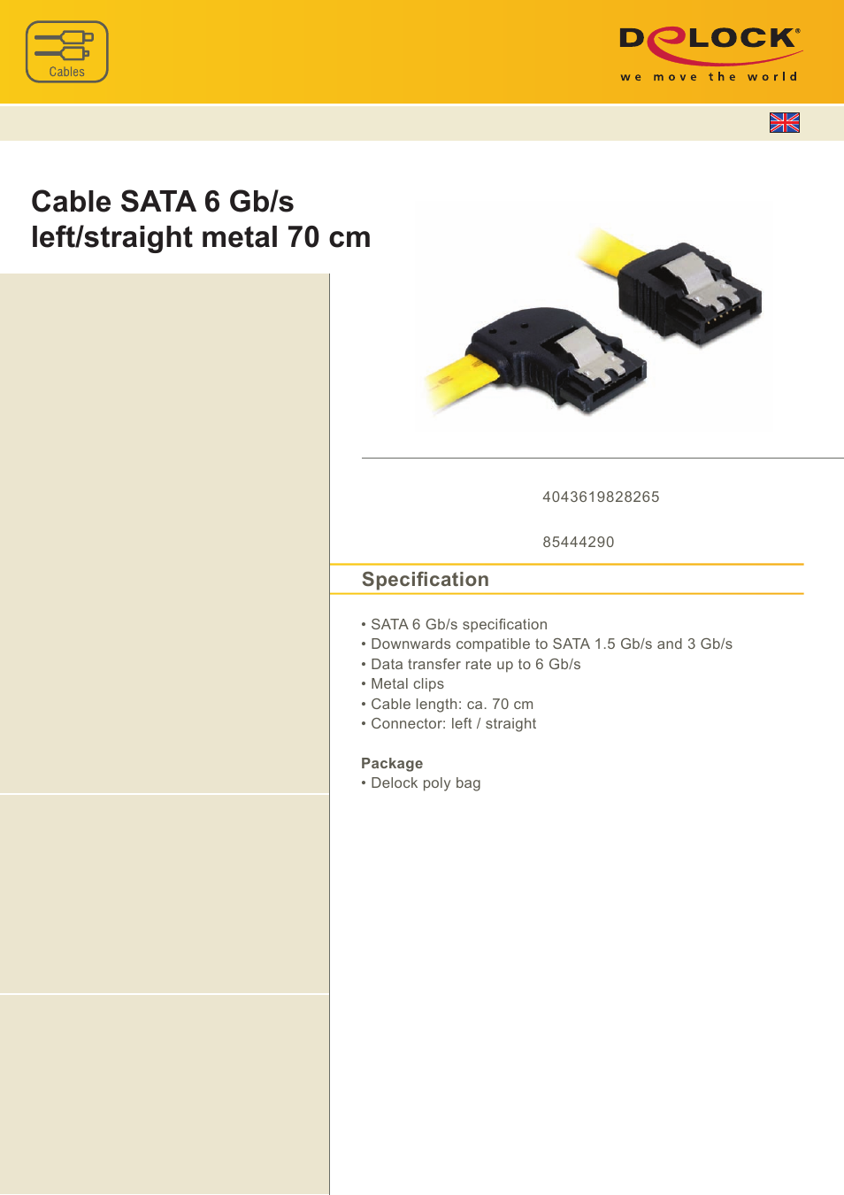 DeLOCK 82826 User Manual | 1 page