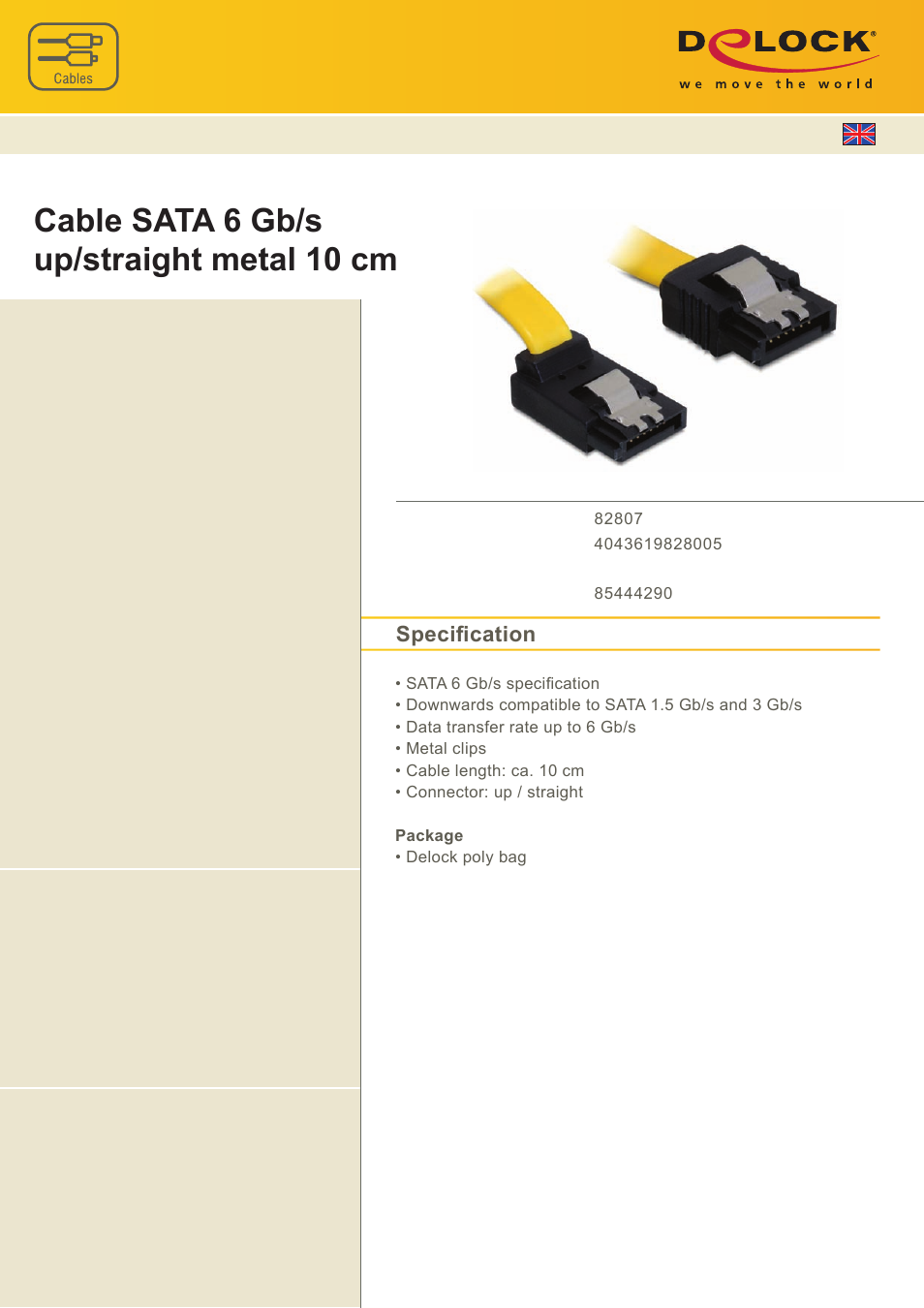 DeLOCK 82807 User Manual | 1 page