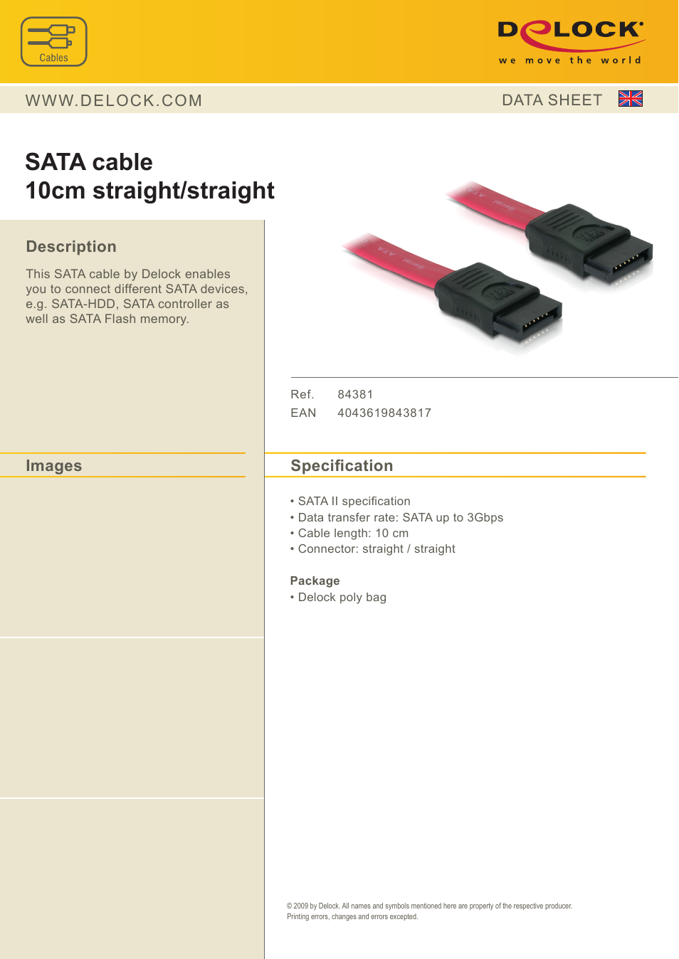 DeLOCK 84381 User Manual | 1 page