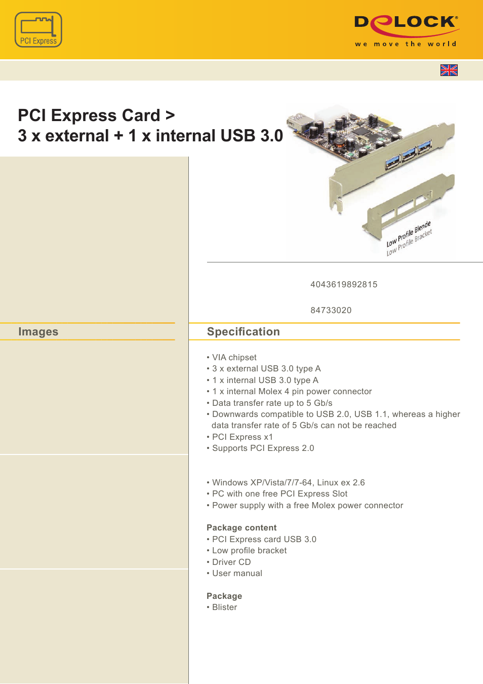 DeLOCK 89281 User Manual | 1 page