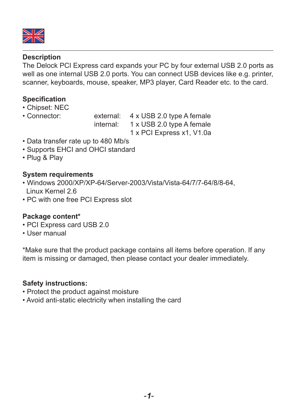 DeLOCK 89135 User Manual | Page 2 / 14