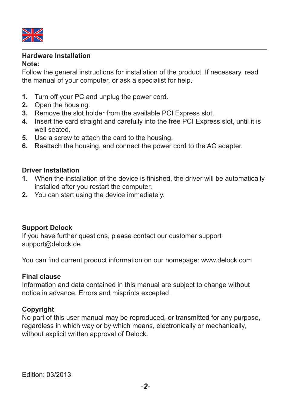 DeLOCK 89135 User Manual | Page 3 / 14