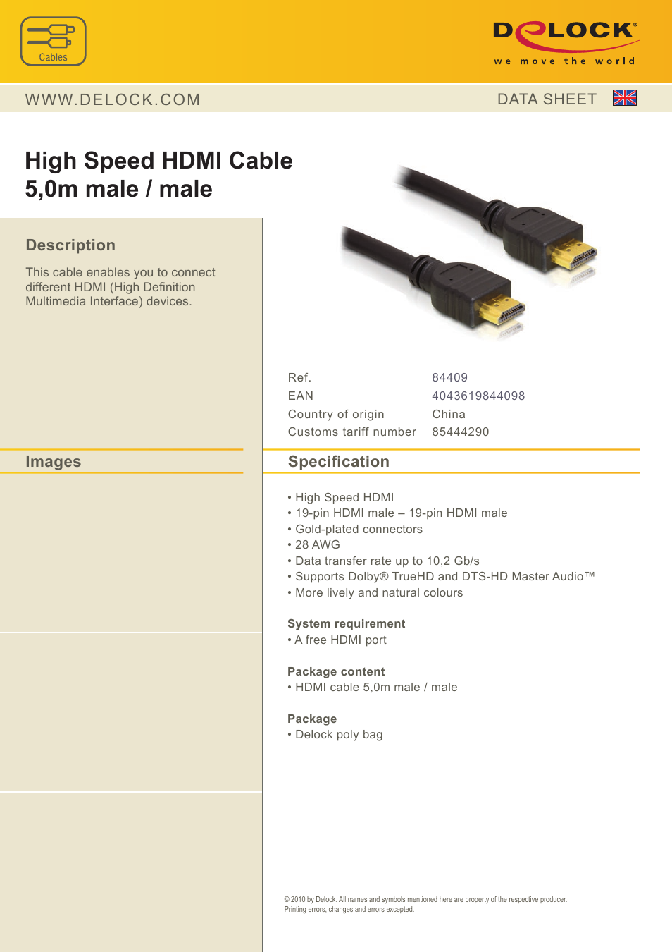 DeLOCK 84409 User Manual | 1 page