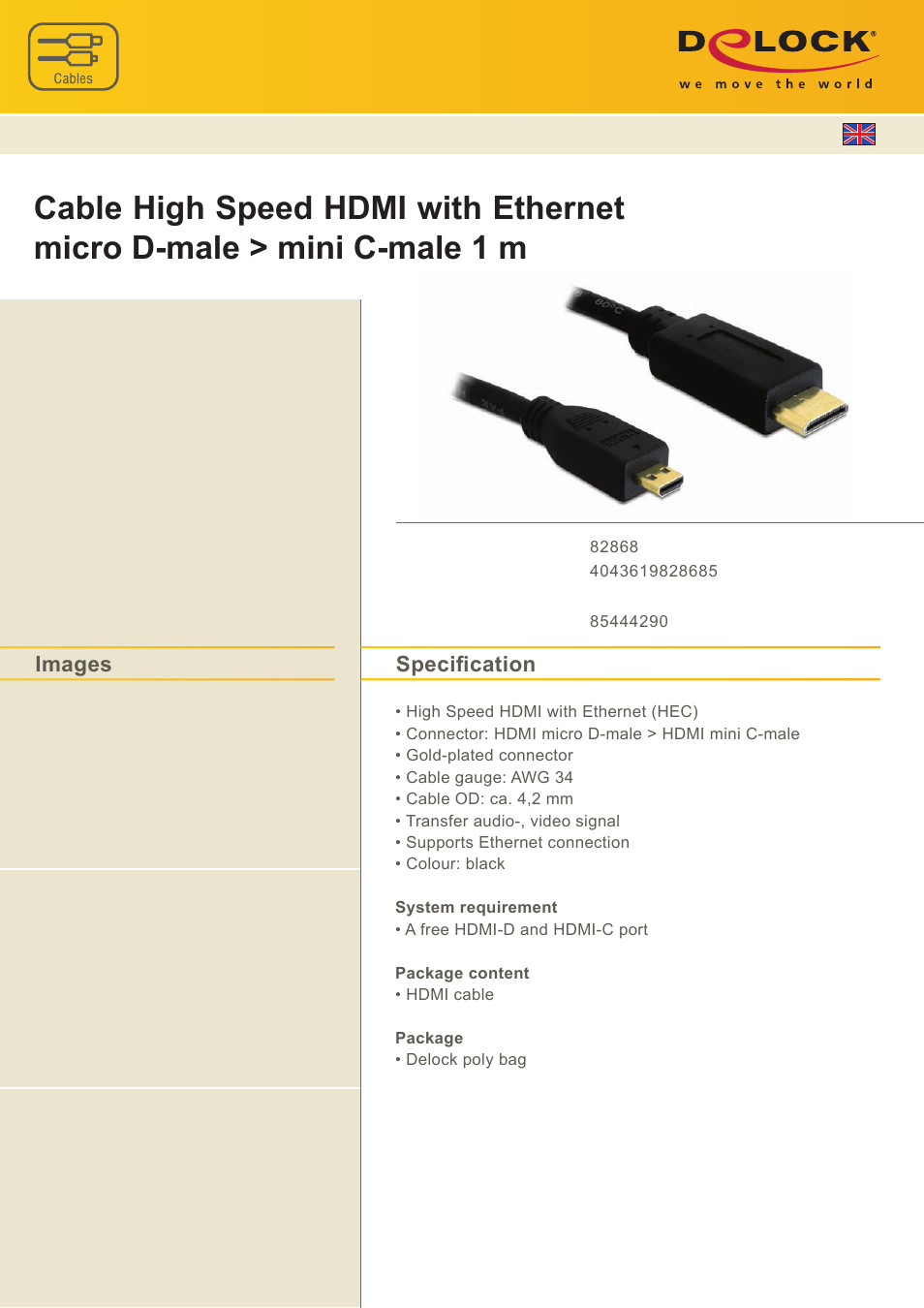 DeLOCK 82868 User Manual | 1 page