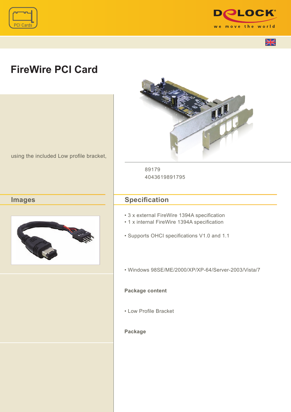 DeLOCK 89179 User Manual | 1 page