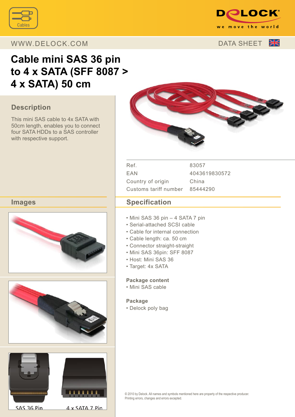 DeLOCK 83057 User Manual | 1 page