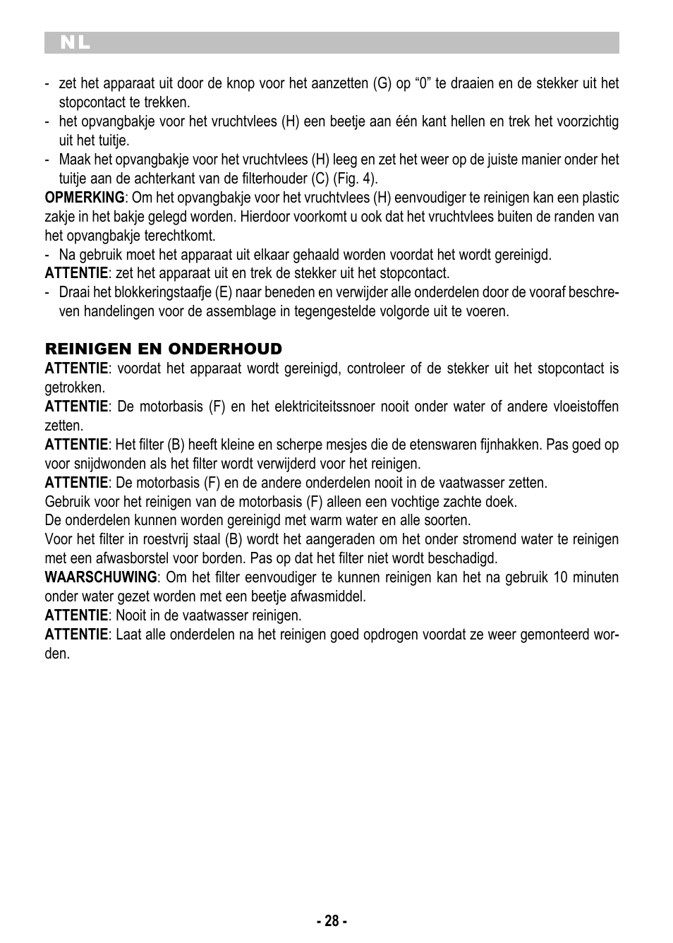 ARIETE Centrica Metal 173 User Manual | Page 30 / 48