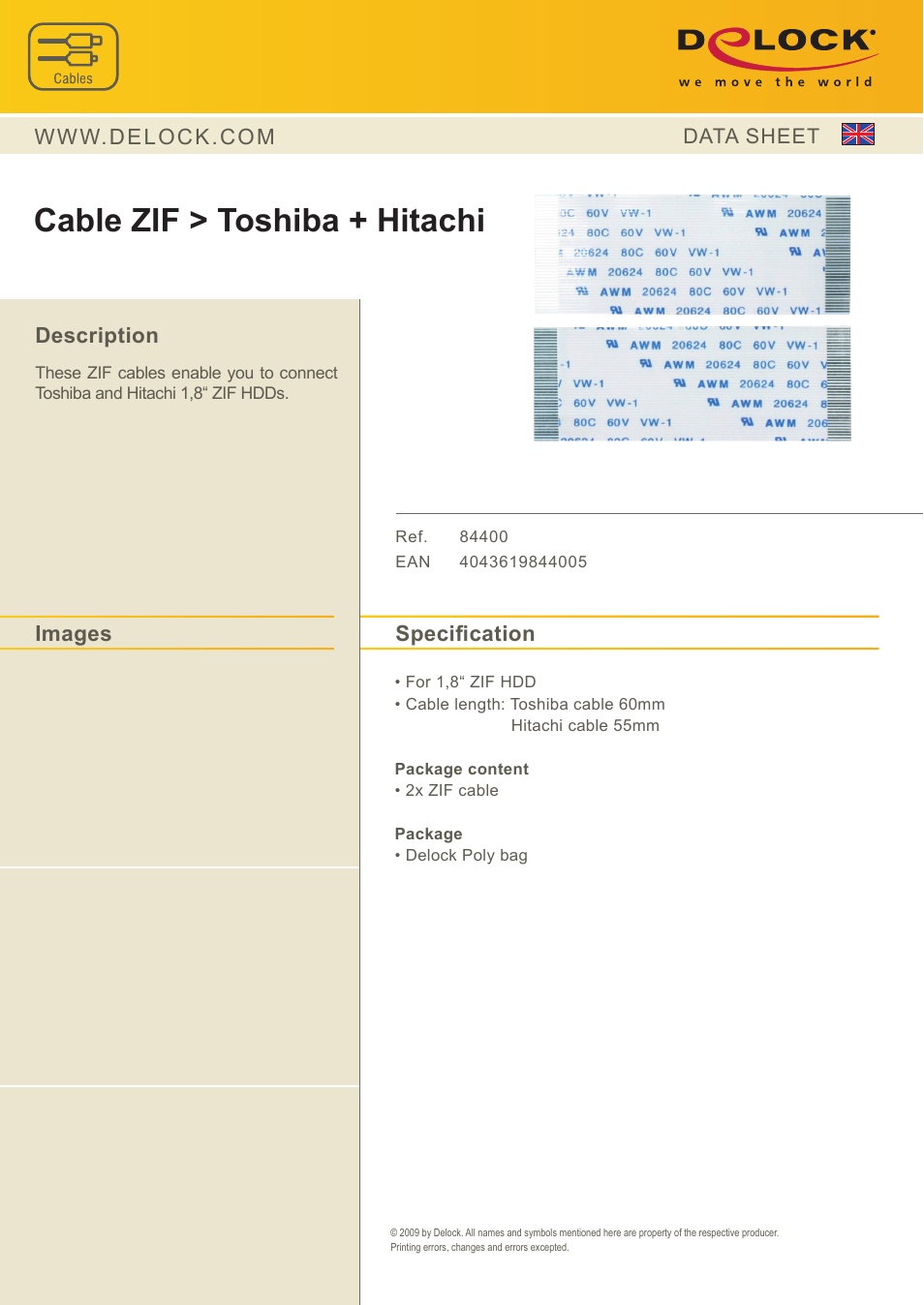 DeLOCK 84400 User Manual | 1 page