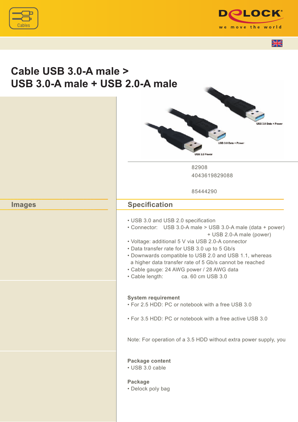 DeLOCK 82908 User Manual | 1 page