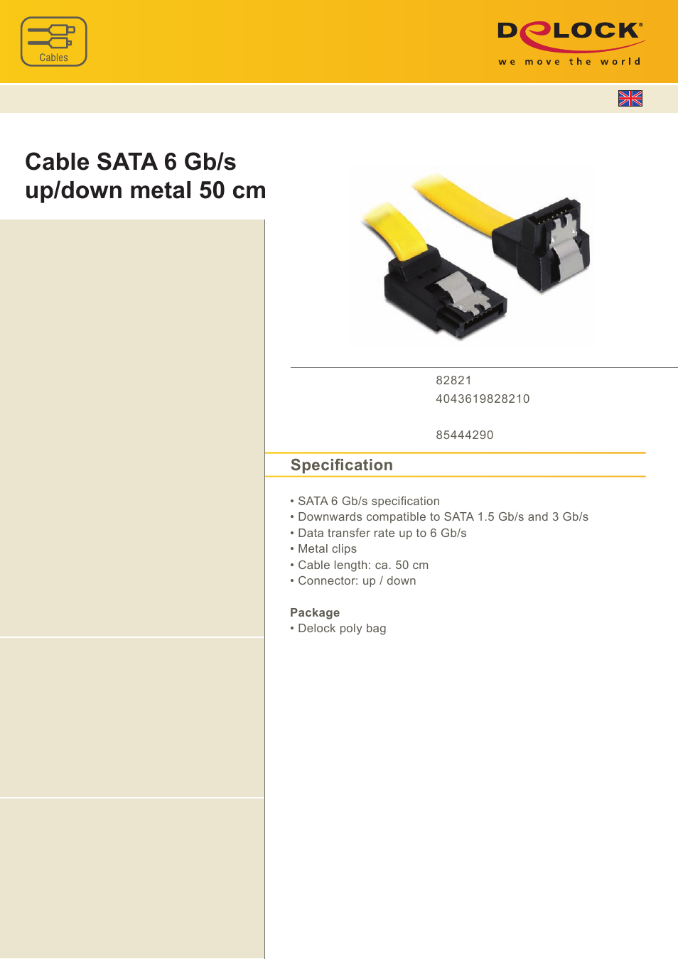 DeLOCK 82821 User Manual | 1 page