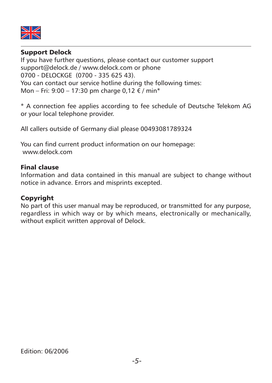 DeLOCK 89016 User Manual | Page 5 / 5