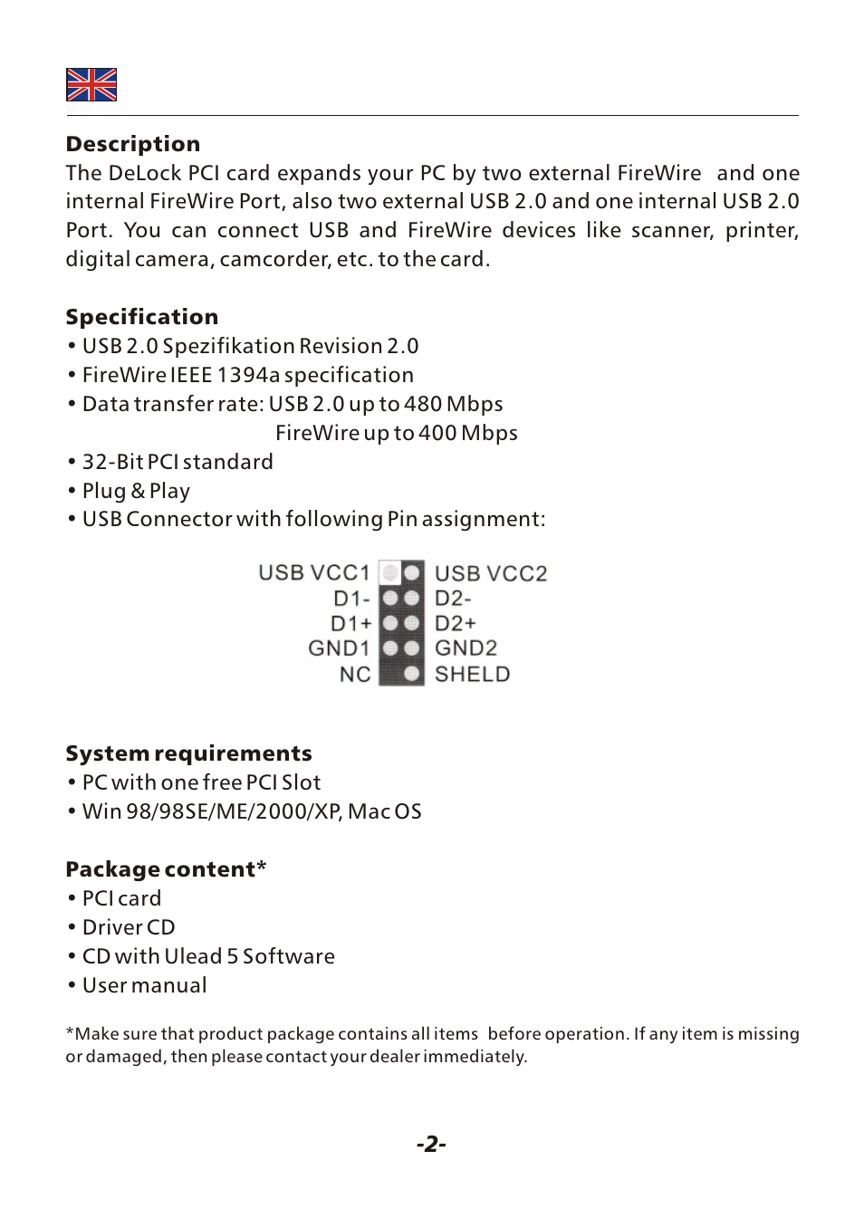 Seite2 | DeLOCK 89050 User Manual | Page 2 / 4